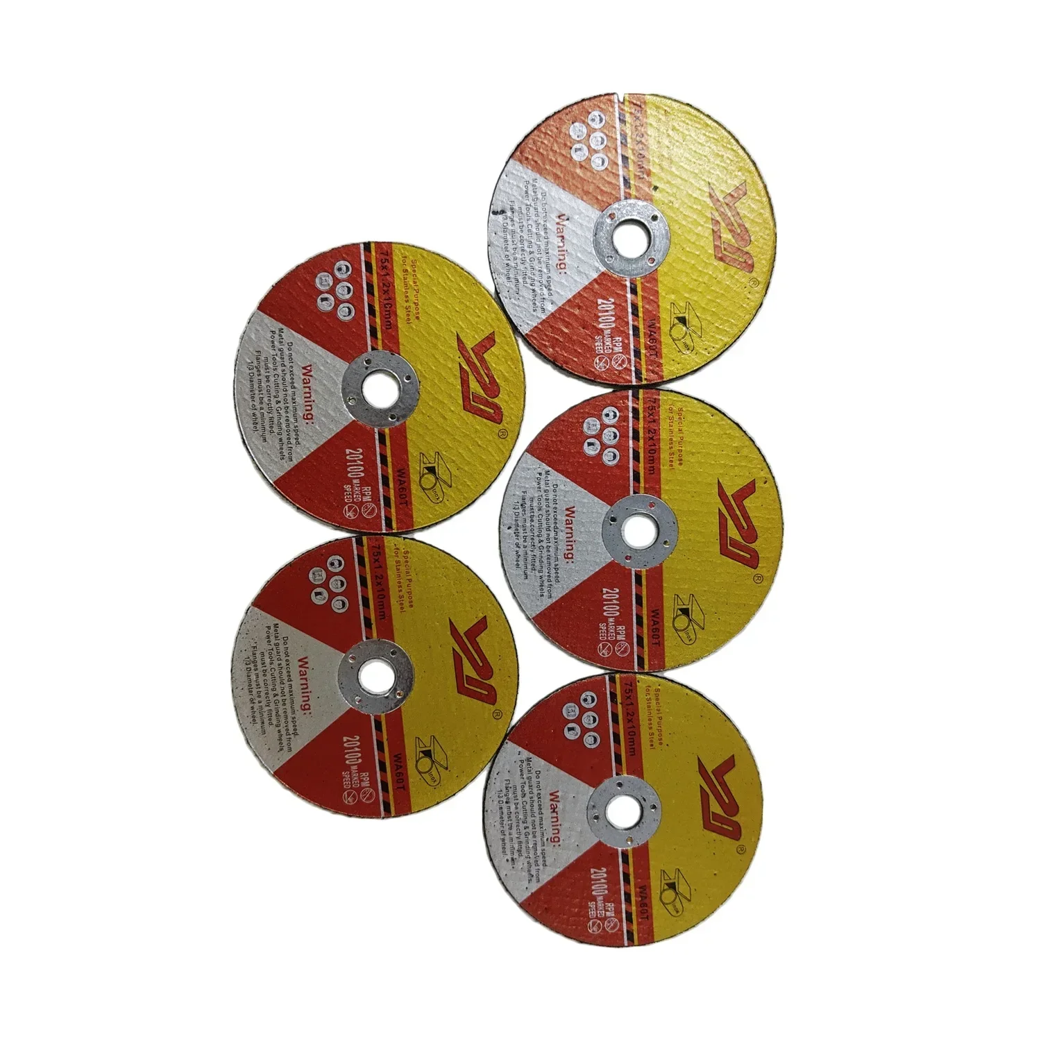 5x 75mm Circular Resin Saw Blade Grinding Wheel Ultra-thin Cutting Disc For Angle Grinder Wood Steel Stone Cutting Power Tool