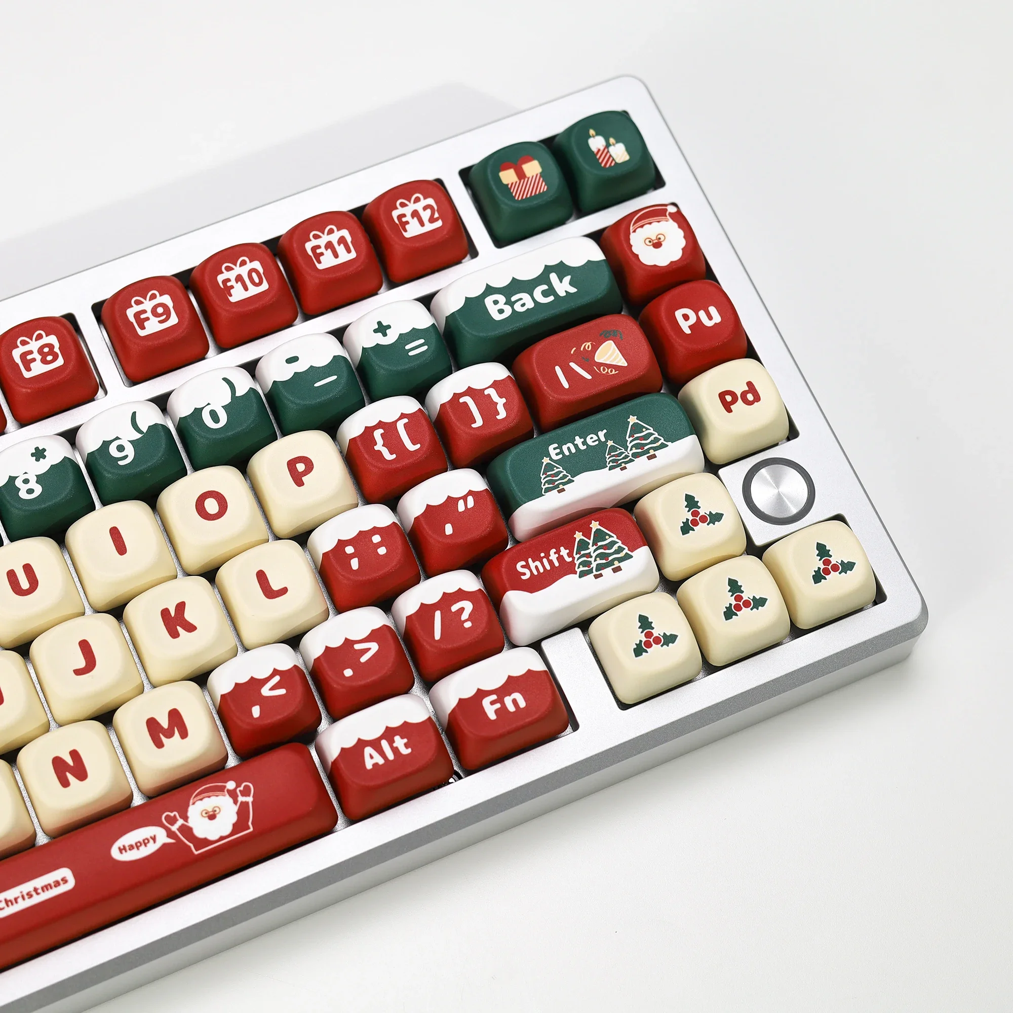 

KBDiy 133 Keys KOA Profile Christmas Carniyal Keycap Cute PBT for Mechanical Keyboard Keycaps Custom DIY Gift for MX Switches
