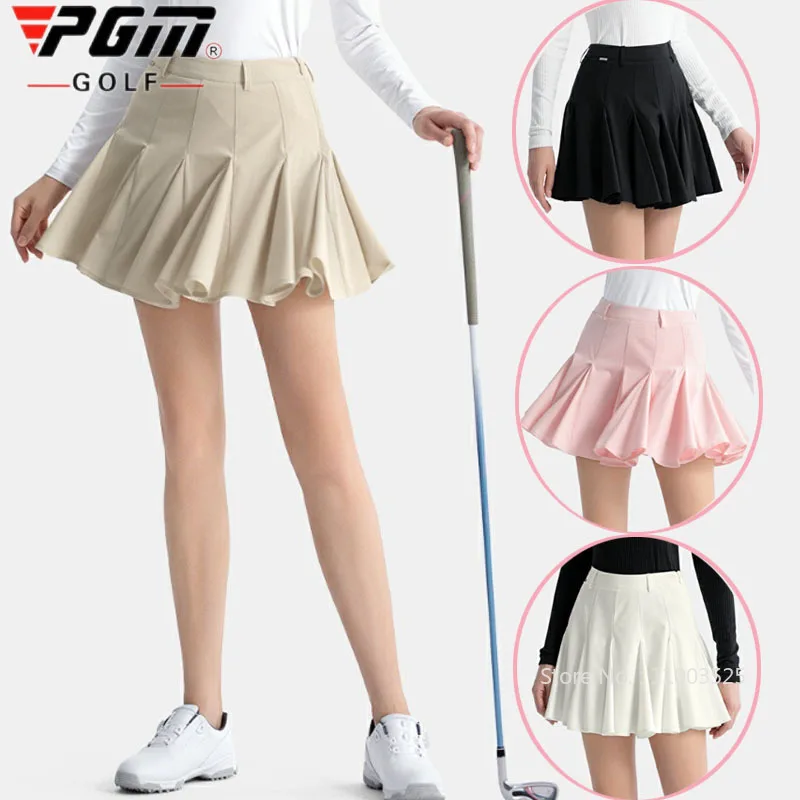 

PGM Women Golf Short Skirt Ruffle High Waist Casual Skirts Ladies Girls Fashion A-lined Fishtail Skorts Pleated Elegant Culottes