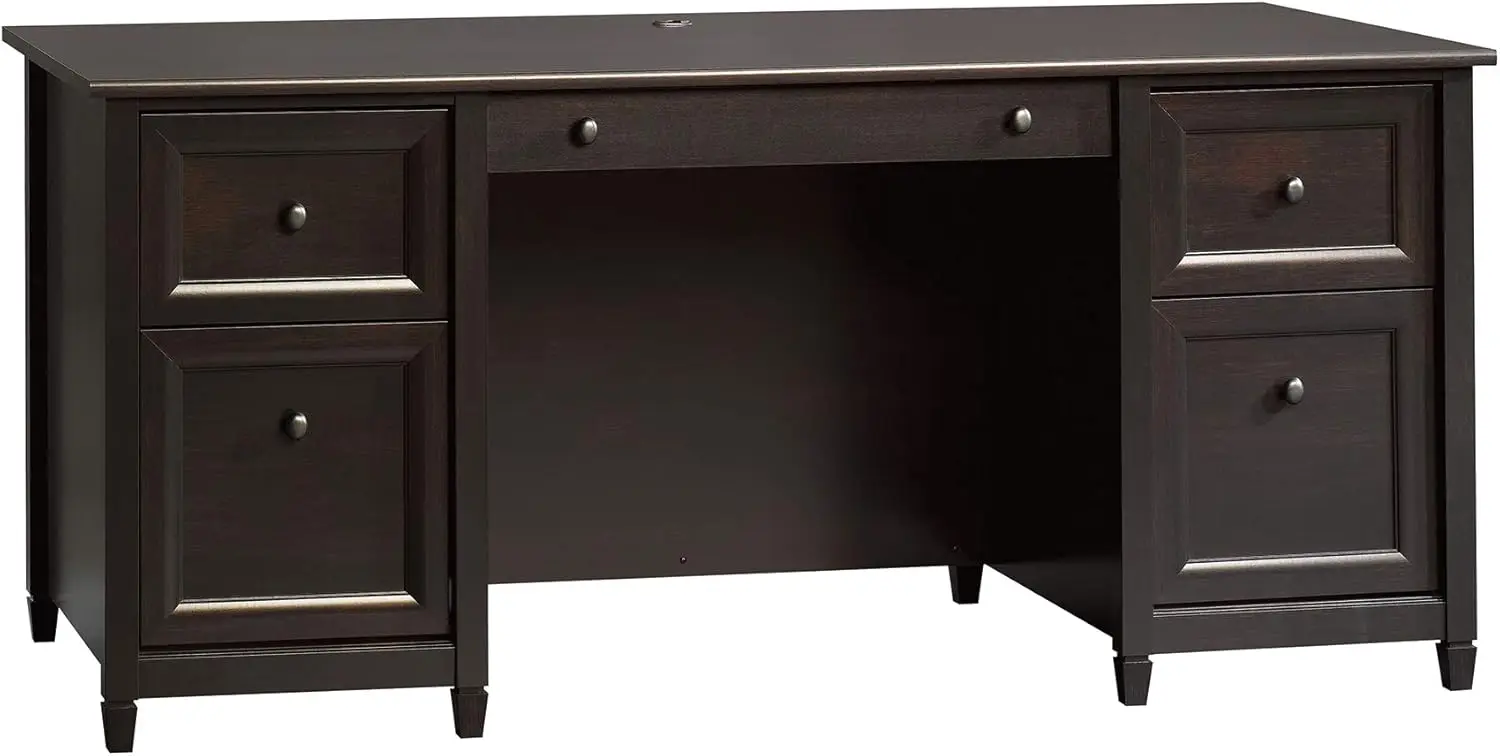 

This computer deskLarge drawer/shelf with metal runners and safety stops features flip-down panel for keyboard/mouse