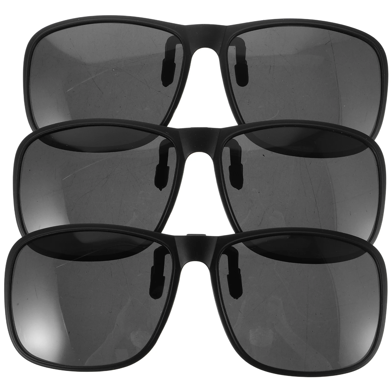 

3 Pcs Polarized Sunglasses Clip over on for Women Eyeglasses Protectors Driving Attachable Flip up Lens Anti Glare