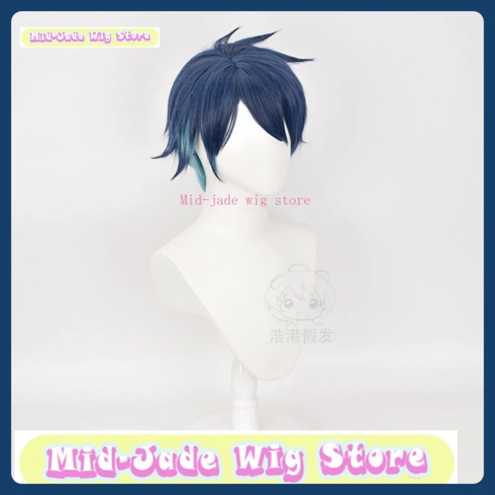 منتصف اليشم شعر مستعار مخزن الملتوية العجائب ديوس المجرف حورية البحر شعر مستعار تأثيري أنيمي لعبة لعب الأدوار زي هالوين زي الدعائم