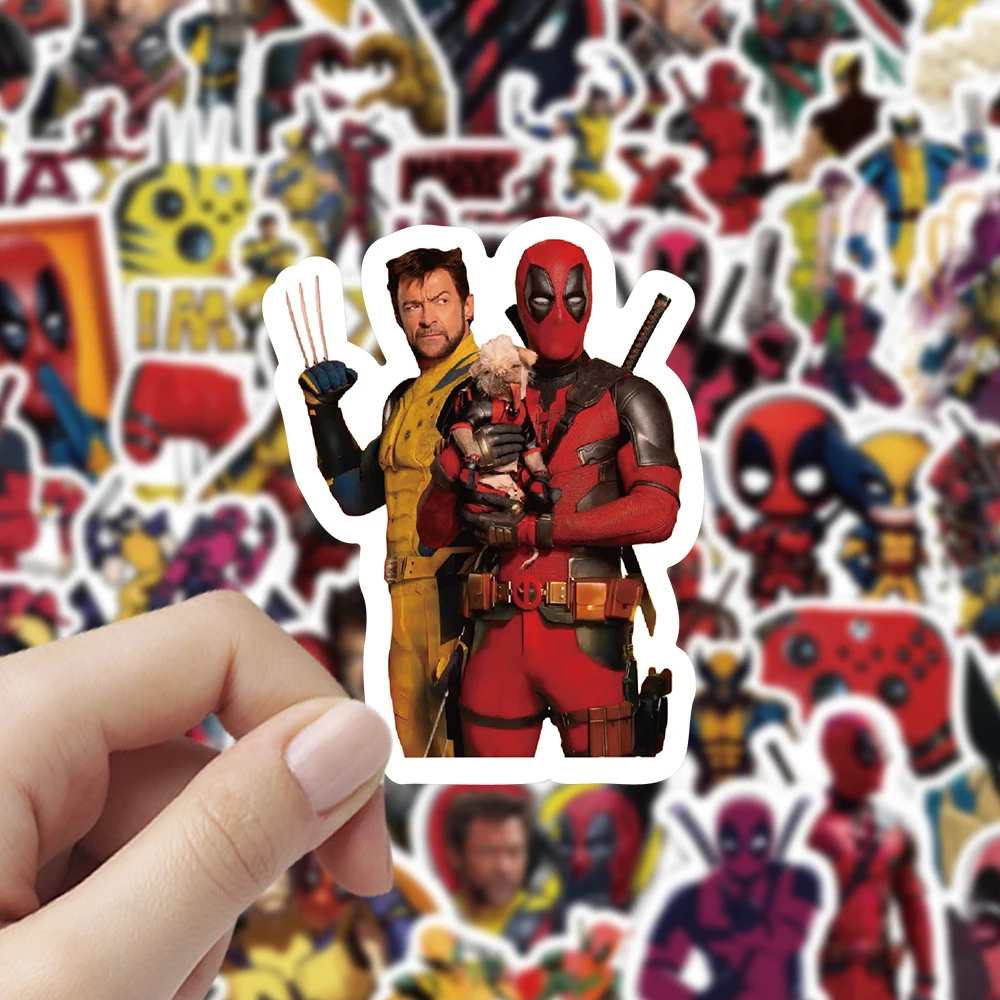 10/30/60pcs Cool Disney Movie Deadpool Wolverine Stickers Kid DIY Decals Toy Skateboard Laptop Phone Cartoon Super Hero Sticker