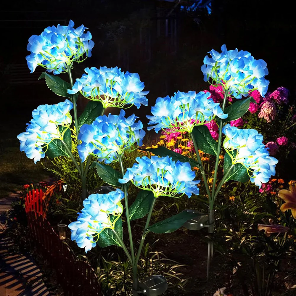 1PC Solar-Powered Hydrangea Lanterns, Outdoor Landscape Lanterns, Garden Lanterns, Solar-Powered Lawn Lanterns, Rose Lanterns image 2