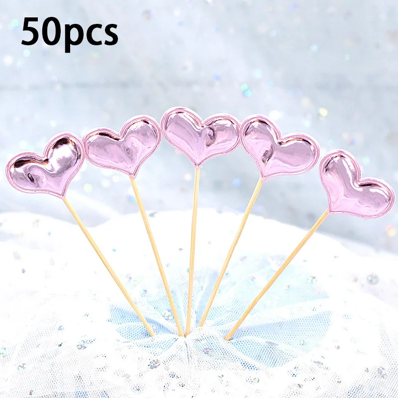 50 Stück Einweg-Bambusstäbchen für Geburtstagskuchen, Dekoration, Party, Hochzeit, Dekorationen, Tisch, Gemüse und Obststäbchen – Detail 14