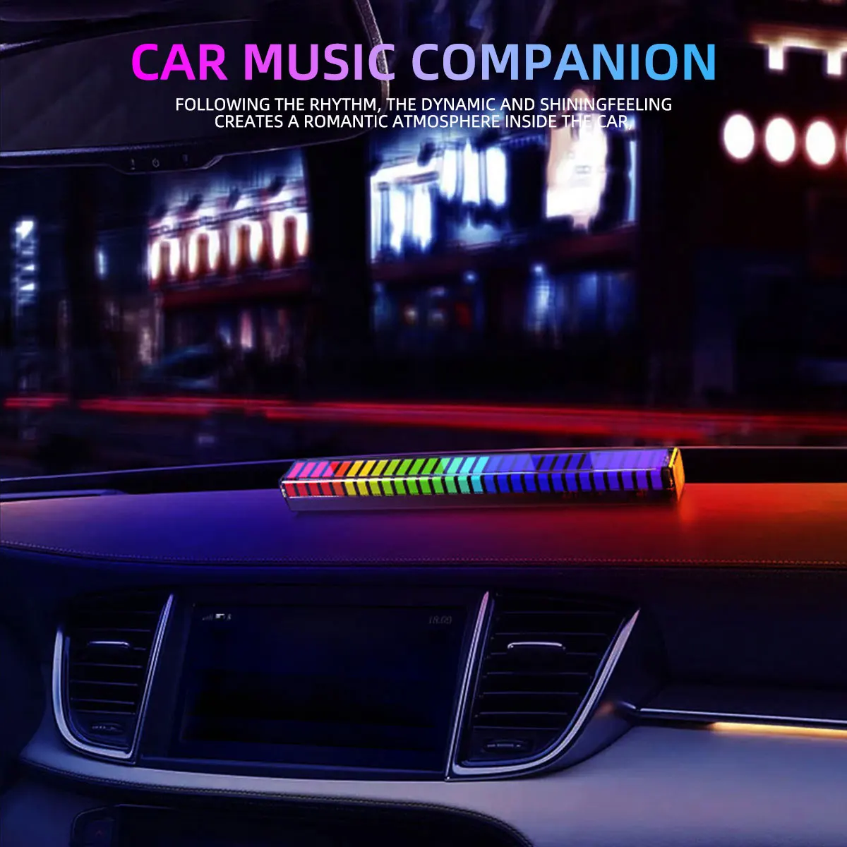 RGB Music Sound Control LED Light Smart App Control with USB Pickup Rhythm Atmosphere light For Car Computer Desktop Decor Lamp