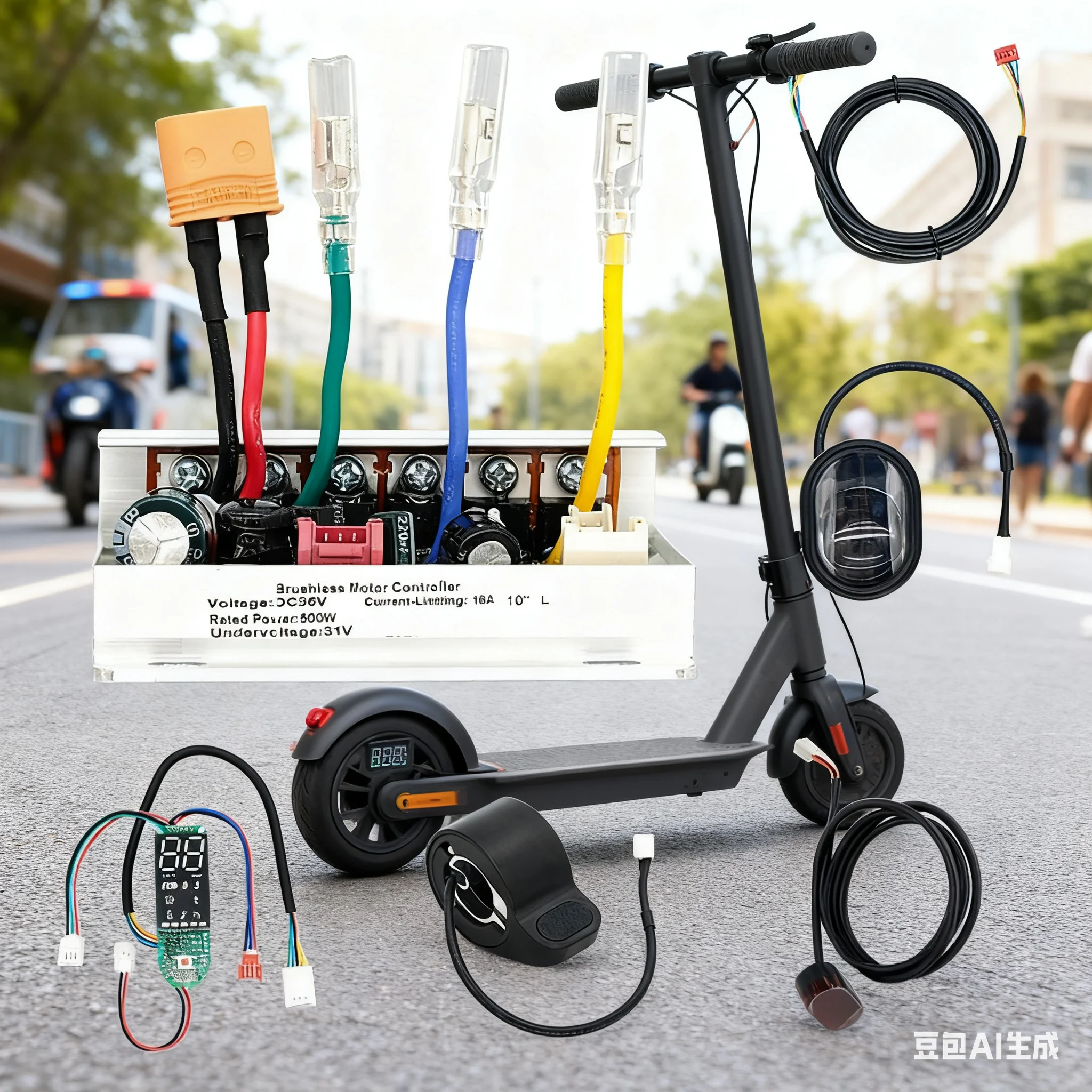 

6 шт./компл. 10-дюймовый контроллер скутера 36 В 500 Вт ускоритель светодиодный дисплей инструмент задние фонари дроссельной заслонки для Xiaomi для скутеров M365