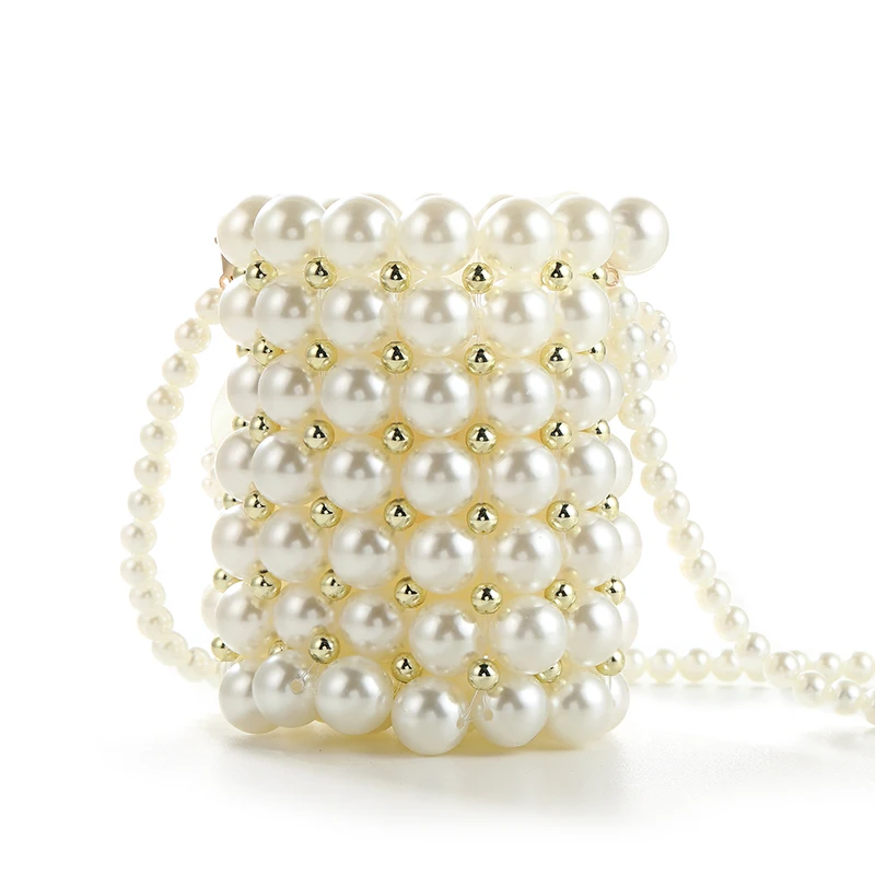 

New Designer Purse Gift Wedding Fashion Luxury Bucket Tote Women Party Evening Cute Handbag Clutch Pearl Bag for Young Girl