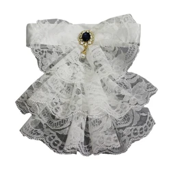 652F Renaissance Ruffle Collar Victorian Neck Costume Cosplay Victorian Ruffled Lace Faux Collar Neck Ruff Ruffle Collar