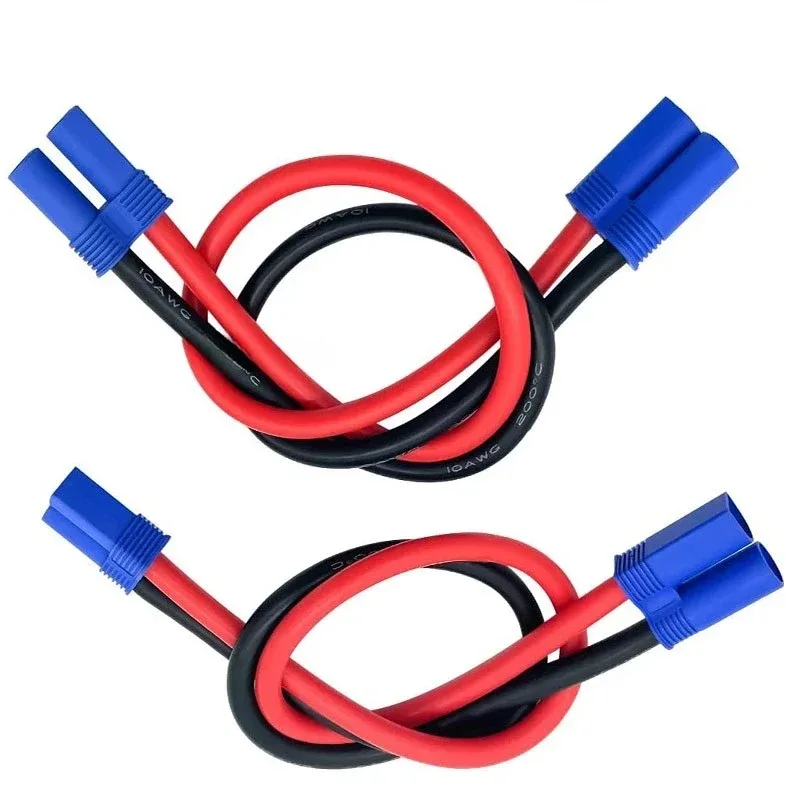 EC5 Female to EC5 Male Silicone Extension Cable 10AWG 100A Current Li-ion Battery Airplane Car Emergency Start Power Plugs