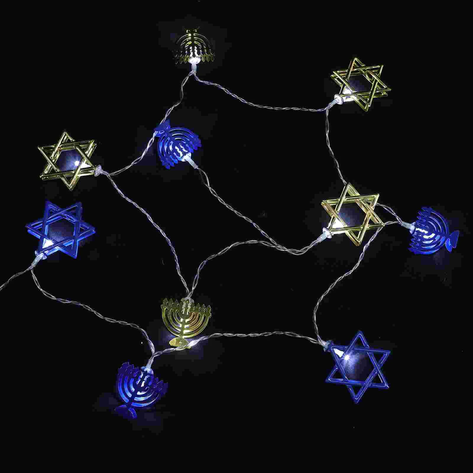 Holders Hanukkah String Lights Fairy Post Ornament Star Personalized LED Sign Party Favors