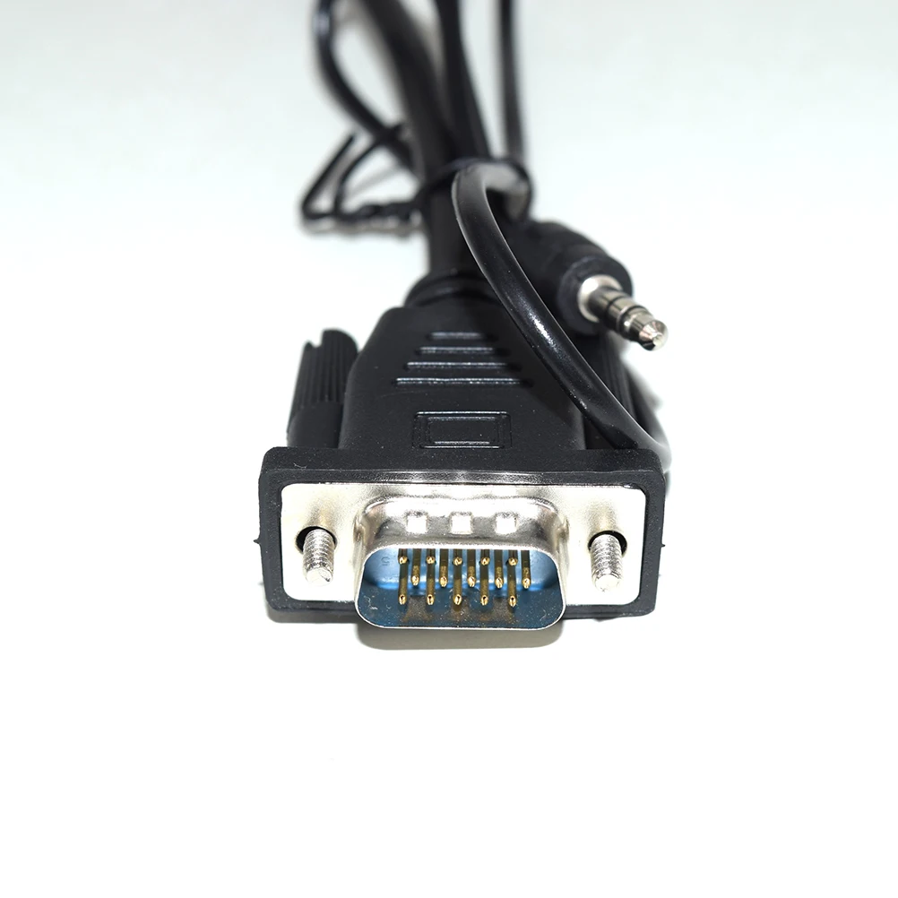 

VGA To Cable Adapter Converter with Audio Cable 1080P Oxygen Free Copper for PC Laptop Projector HDTV (Black)