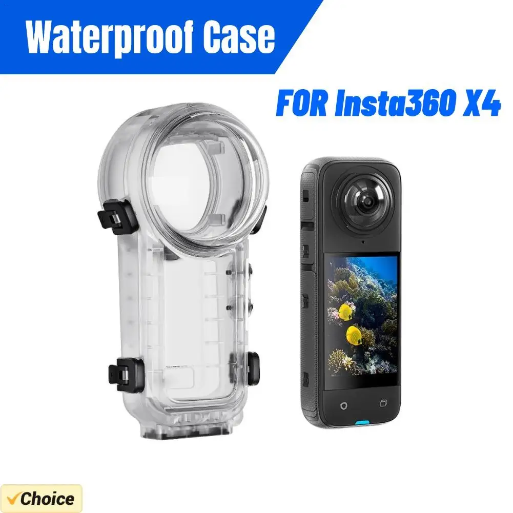 

Dive Case For Insta360 X4 Waterproof Housing Cover Underwater 50 Meters Invisible 360° Fully Diving Shell Accessories