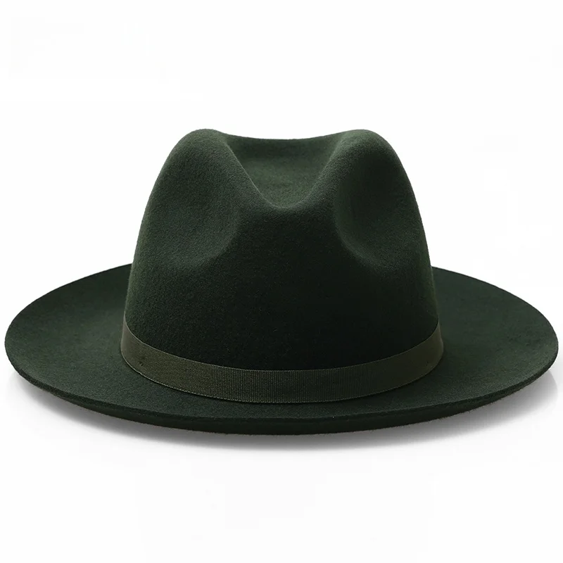 Sombrero Verde Estilo Denla Khaki, Gorra de Jazz Retro Británica, Sombrero de Lana Pura Versátil Coreano para Hombre y Mujer,...