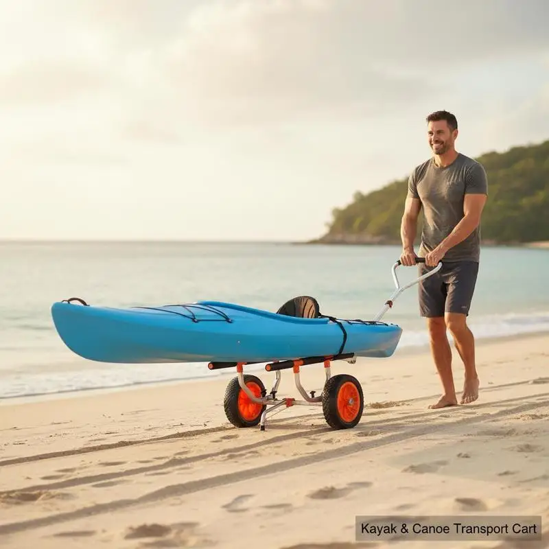 Carrito De Transporte Para Kayak, Capacidad 204 Kg, Ruedas Macizas De 30,5 Cm De Ancho, Regulable, Soporte Antideslizante, Para Canoa, Tabla, Remo, Embarcación, Envío Local — -65%, 168.07€ Coupon, from 88.14€ – 65% descuento – €88.14