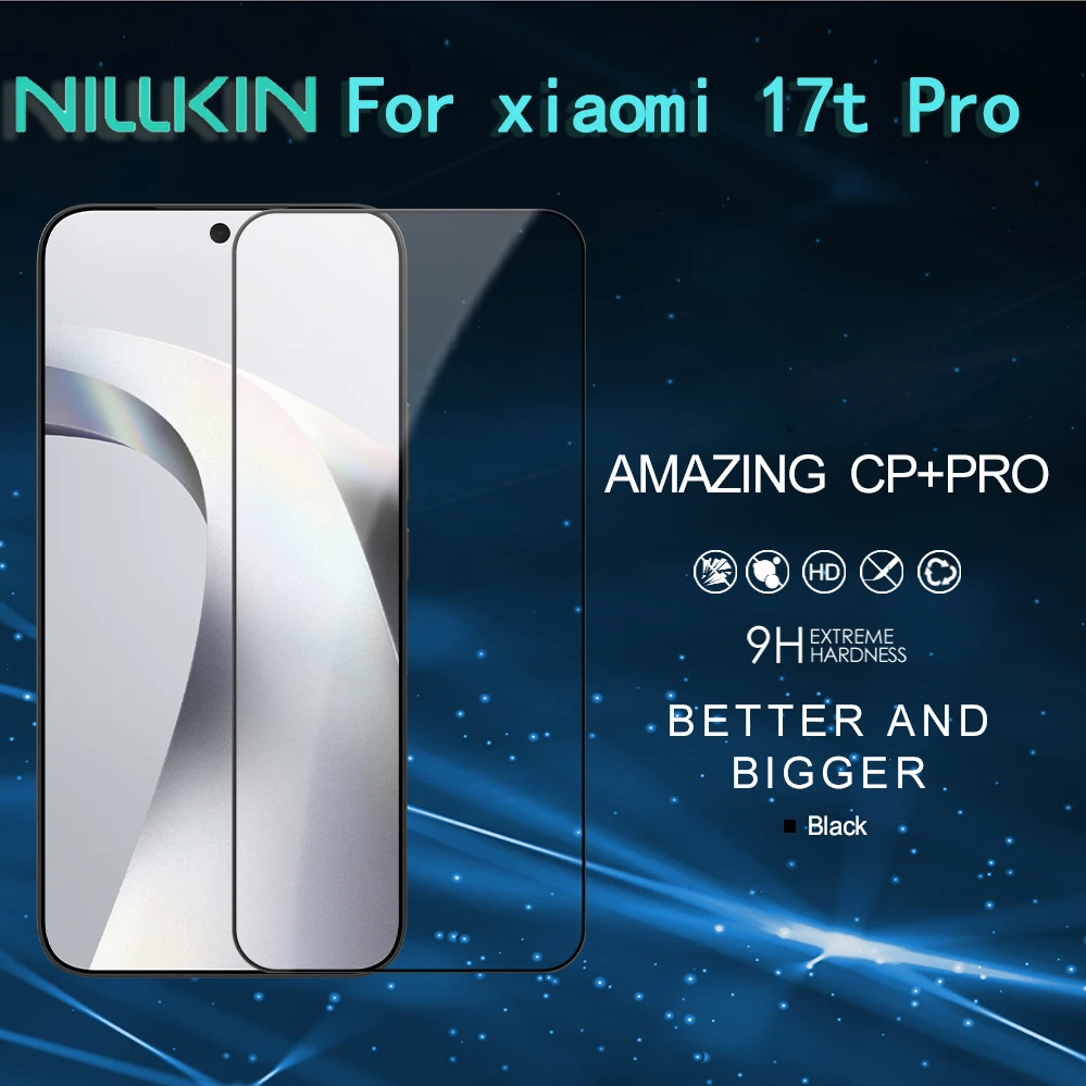 

For Xiaomi 17t Pro Tempered Glass NILLKIN Full Coverage Anti-Explosion Tempered Glass Screen Protector CP+ pro 2pcs/lot