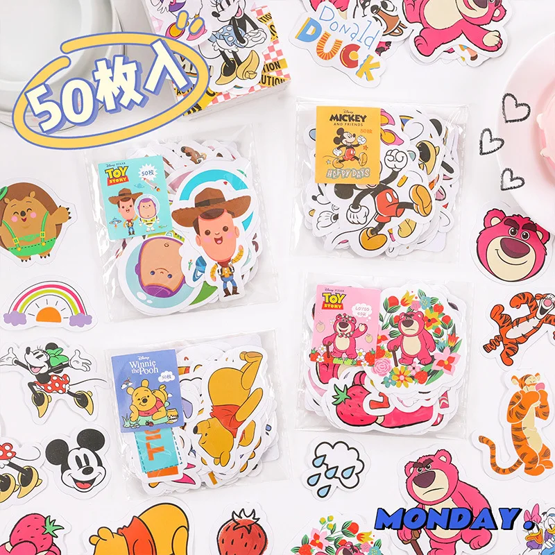 

24 pack/ лот Disney Kawaii мыши медведей стикеры милые скрапбук DIY дневника декоративные стикеры альбом Stick Label