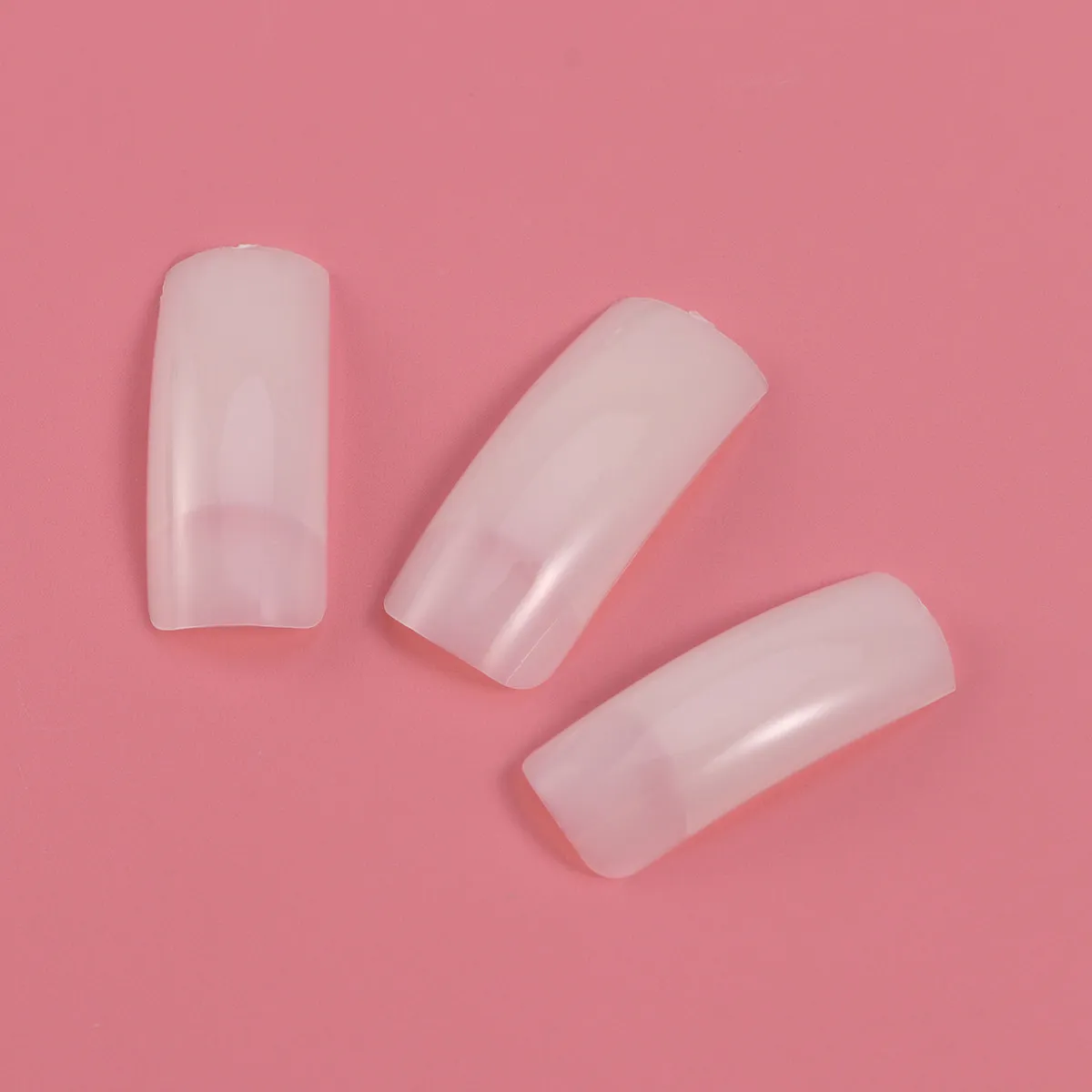 500Pcs Natural Style Fake Nail Tips Half Cover Transparent False Nails for Professional Home Use DIY Nail Art False Nails
