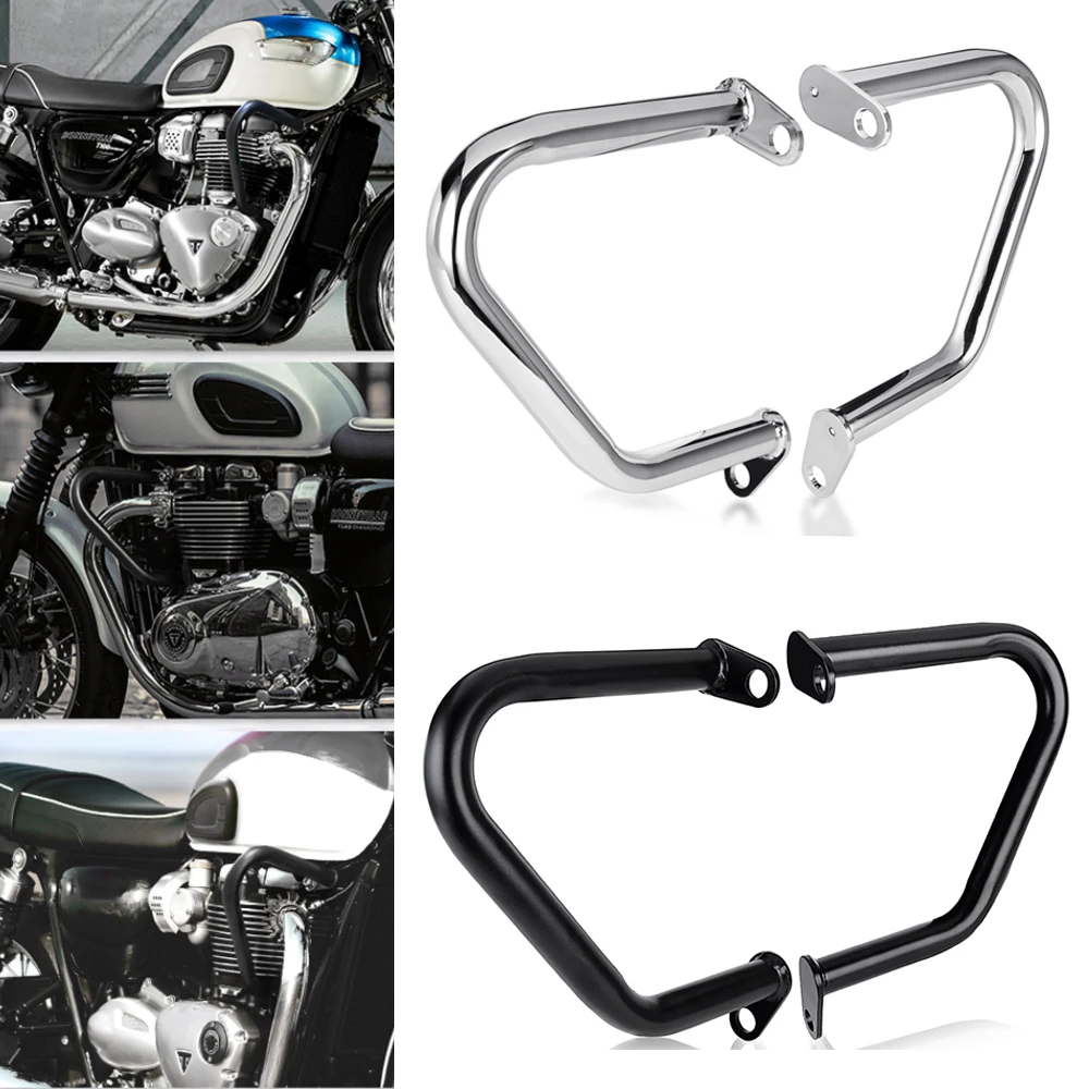 

Engine Guard Crash Bar Bumper Protector For Triumph Bonneville T100 T120 Bobber Thruxton 1200 R Street Cup Twin Speedmaster