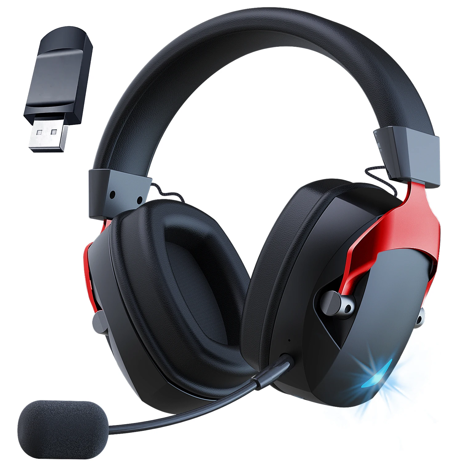 Wireless Gaming Headset with Detachable Mic