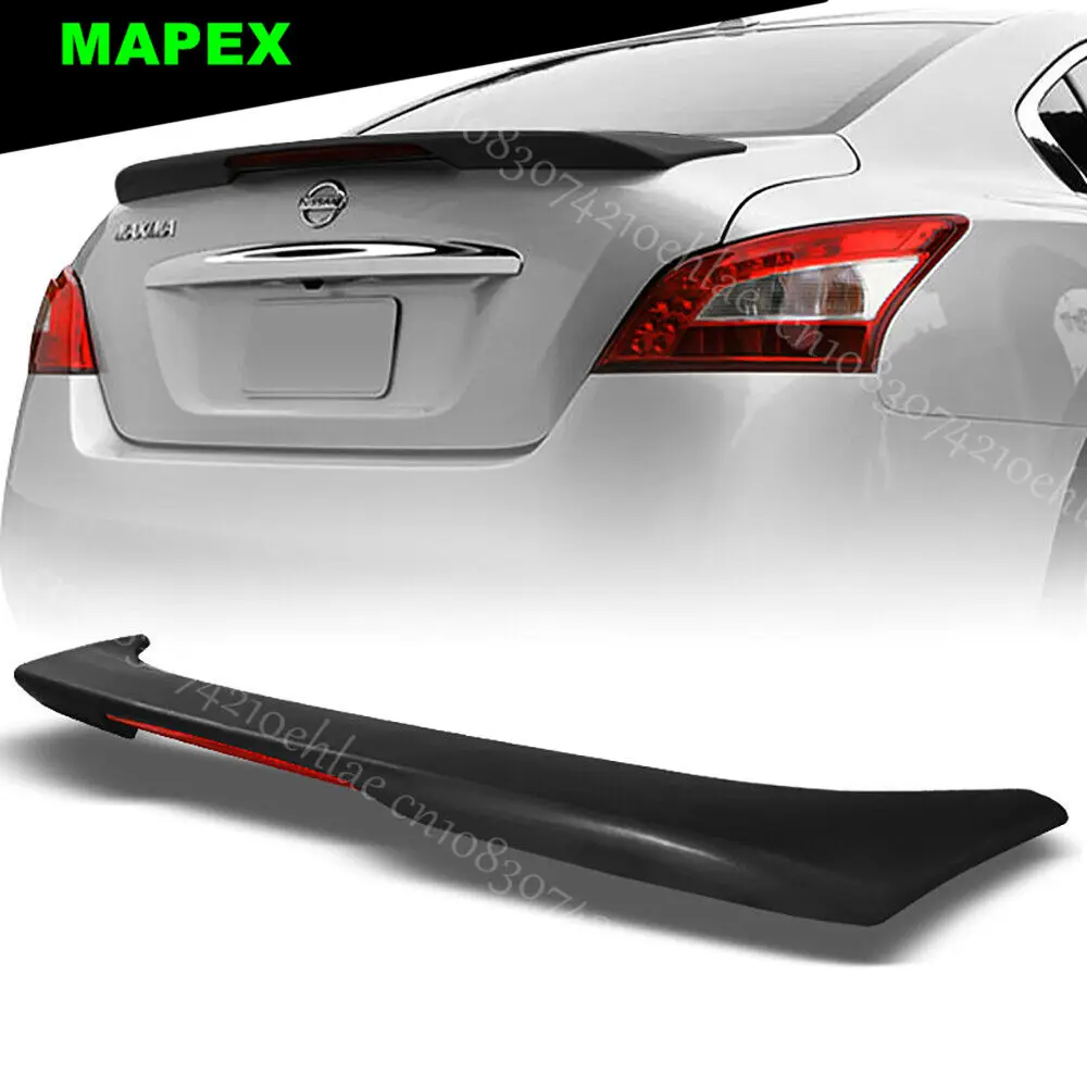 Paintable Trunk Lip Spoiler Wing w/LED Brake Light For 2009-2014 Nissan Maxima