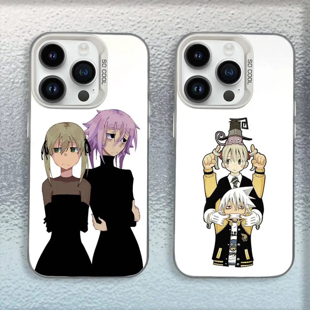 

S-Soul Eater Evans Albarn Crona Phone Case For iPhone 16,15,14,13,12,11,Mini,Pro,E,MAX White Candy Matte Shockproof Cover