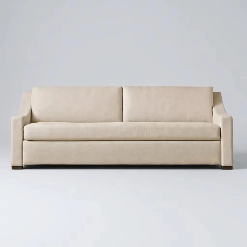 Sofa bed, hand-assembled luxury furniture, classic diagonal arm sofa bed, suitable for apartment hotels