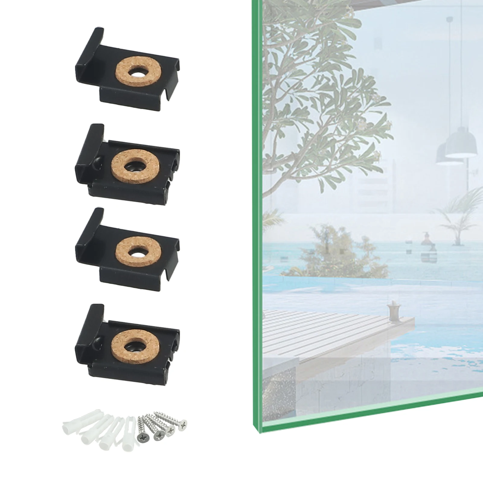 

Новые зажимы для стекла, крепежный комплект для безрамного настенного монтажа, квадратные хромированные зажимы из цинкового сплава для стекла, для ванной комнаты, для зеркала в ванной.