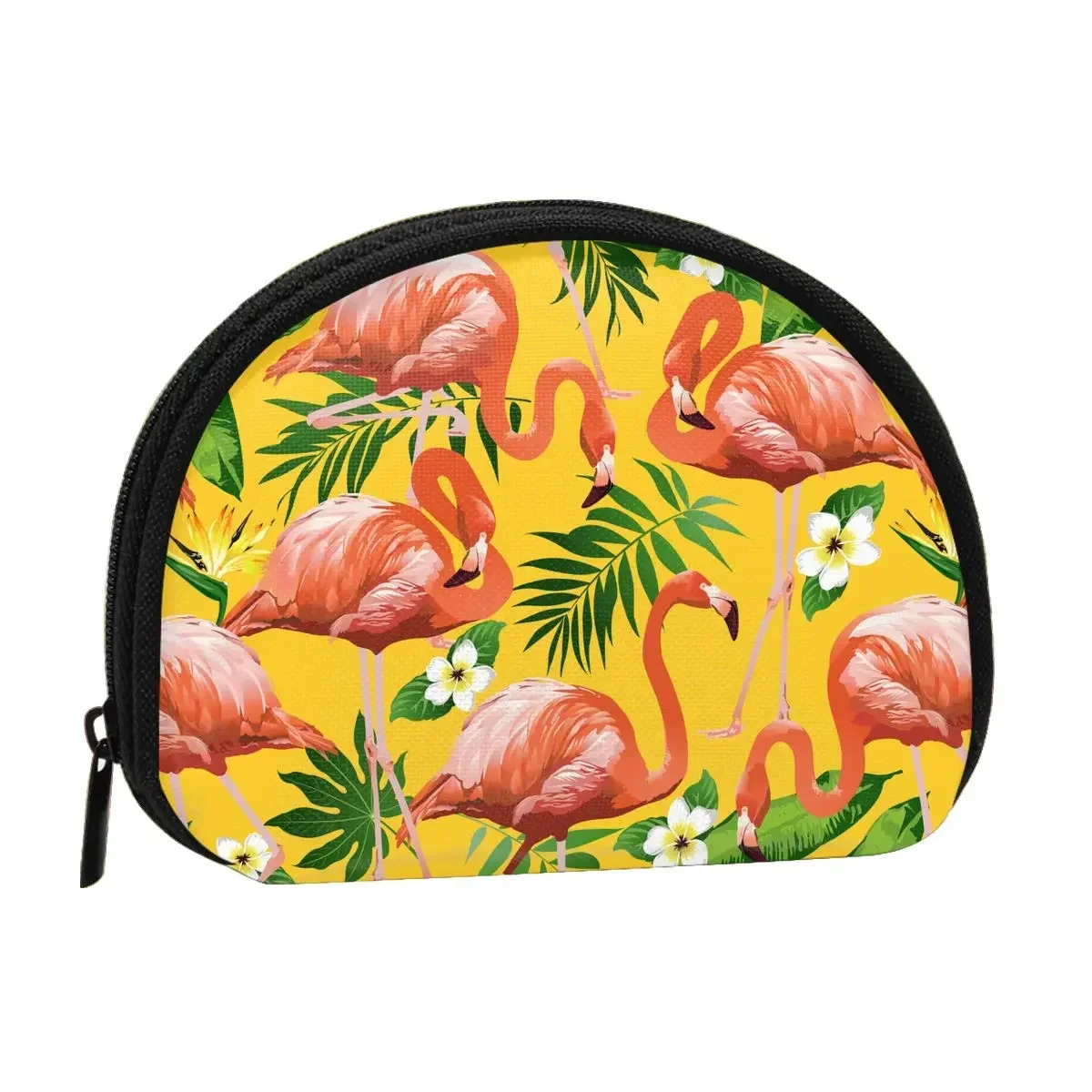 Flamingos Coin Purse Ladies Shopping Portable Silver  Bag Travel Mini Credit Card ID   Gift