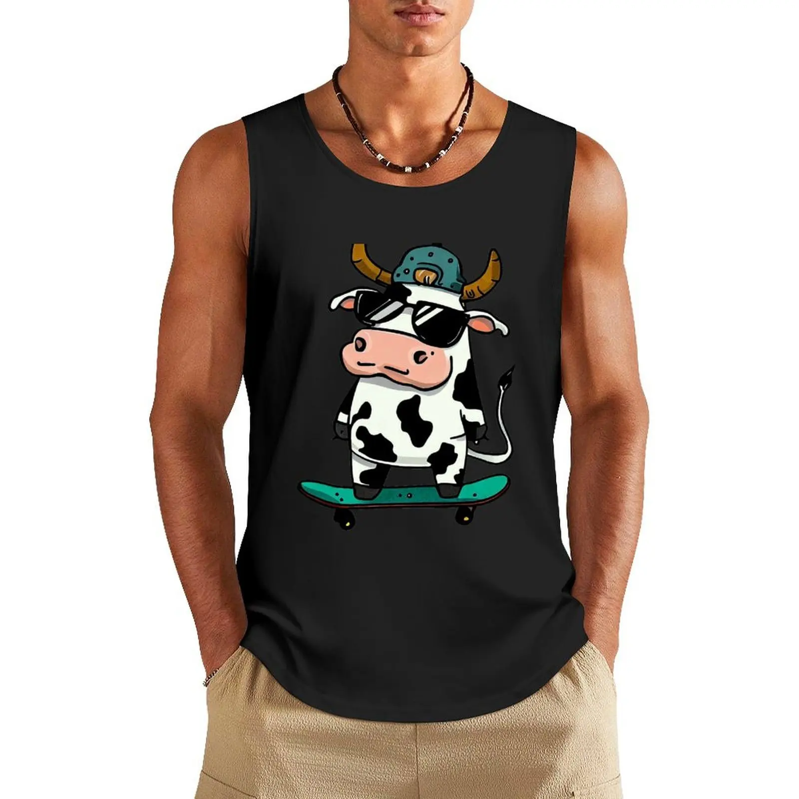 

A cool cow Tank Top Male vest clothing men gym shirt man sleeveless