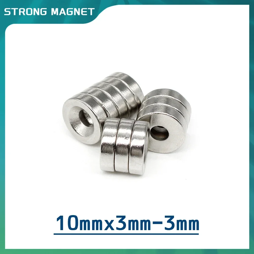 10/20/50/100/150/200/300PCS 10x3-3 Round Countersunk Neodymium Magnet 10x3 Hole 3mm N35 Powerful Strong Magnets 10*3-3 mm 10*3