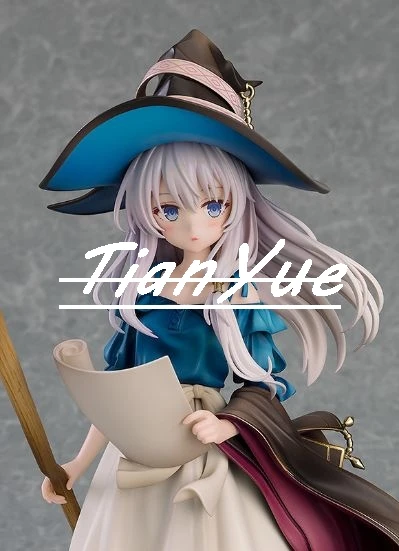 Anime Witch's Journey Sweater Elaina The blue sky broom in early summer Girl Figure Model Toys Christmas Gift 25cm