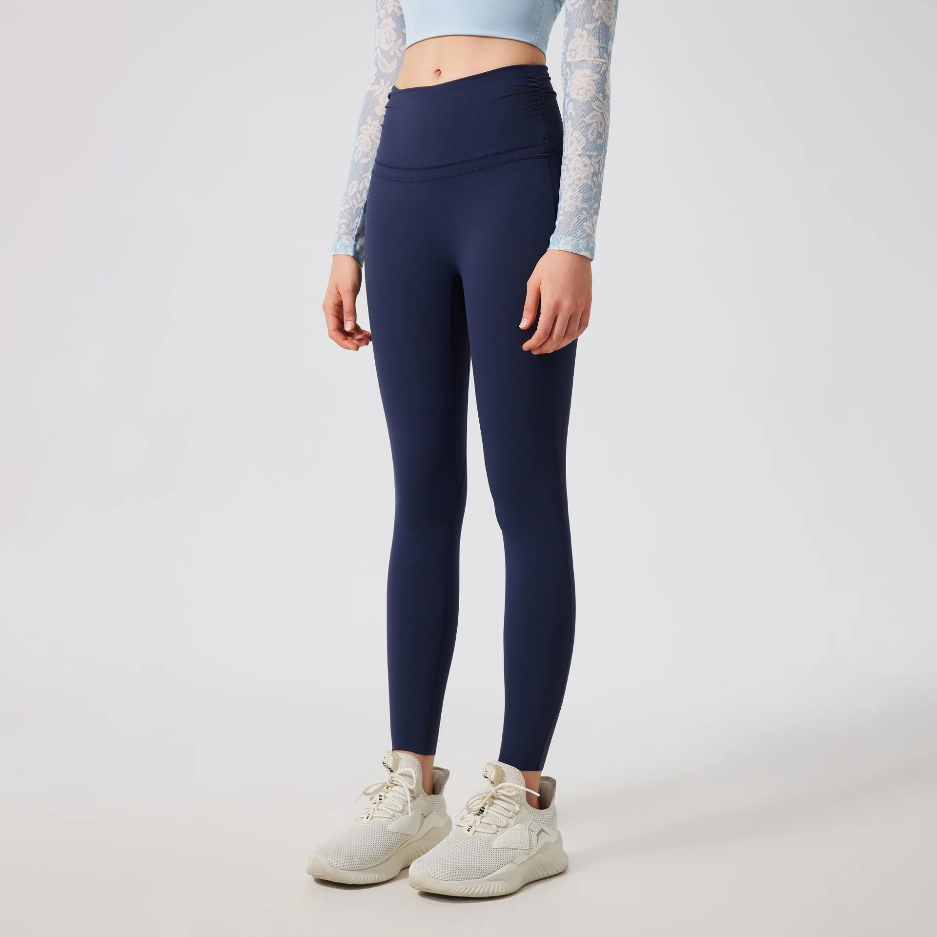 

Women Sports Leggings High Waist Yoga Pants Hip Lifting Running Trousers Quick Dry Elastic Naked Pant Outdoor Gym Fitness Tights