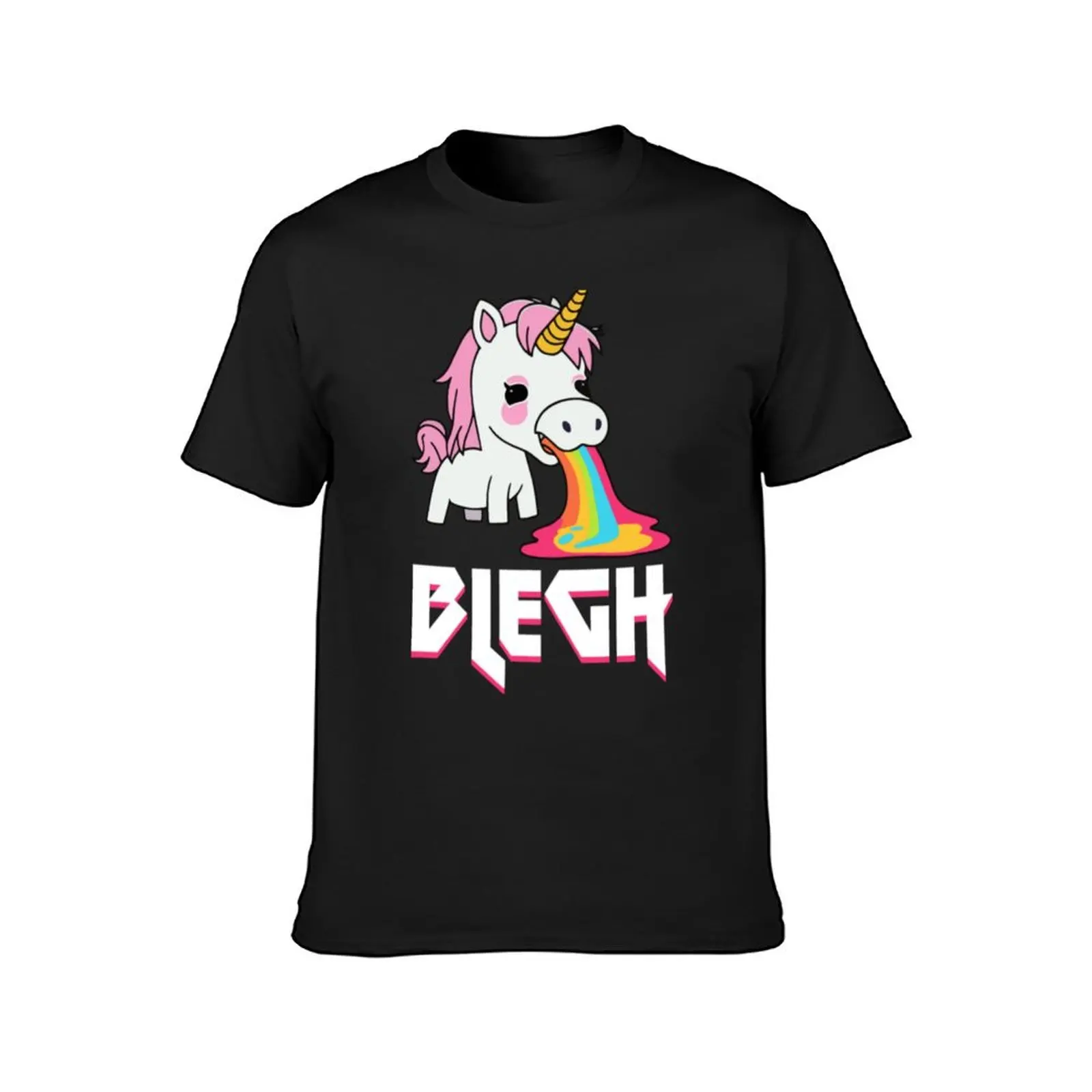 Blegh Heavy Metal Metalcore Deathcore Unicorn6 T-Shirt summer clothes funnys anime men clothes