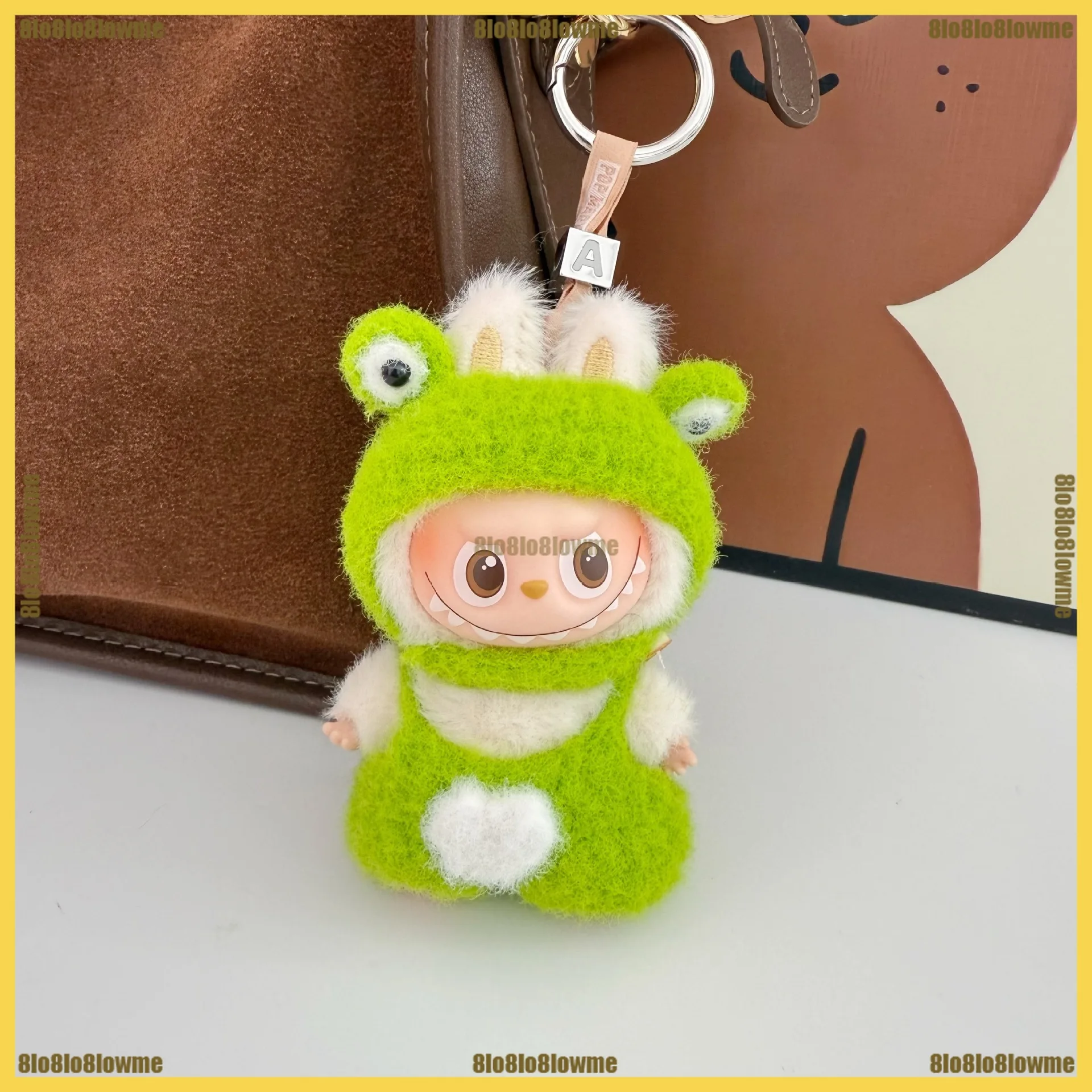 

Одежда для Labubu 4,0, милый головной убор ручной работы с зеленой лягушкой, комбинезон, комплект из 2 предметов, мини-плюшевая кукла, одежда, модные аксессуары для кукол