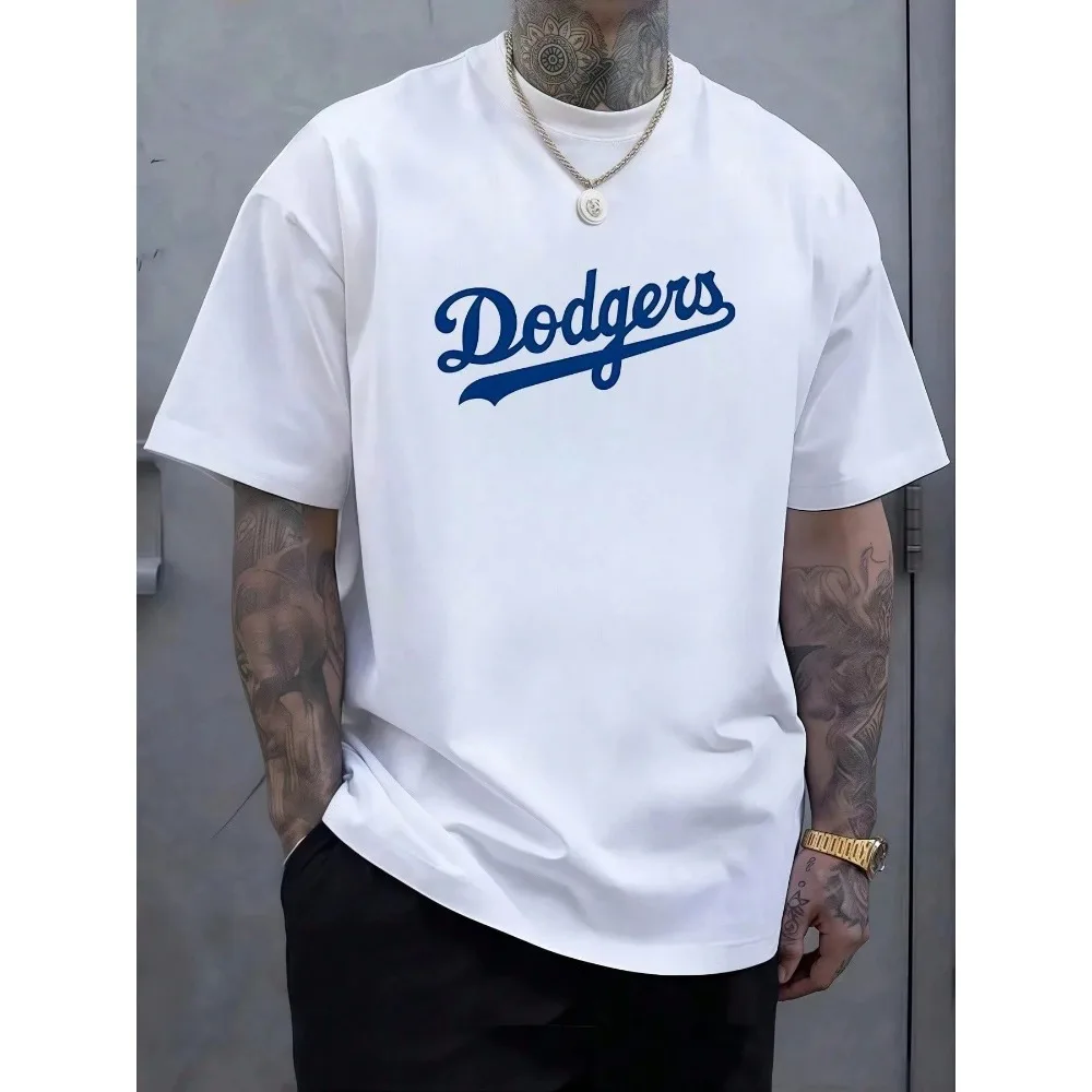 Camiseta con Logotipo de los Dodgers en Azul Oscuro, Celebrando la Herencia Eterna del Béisbol y el Orgullo del Equipo, Talla Grande para Hombre, Unisex