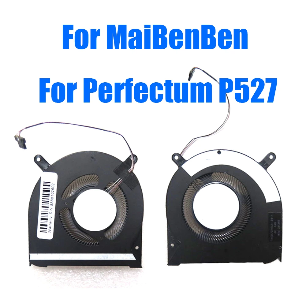For MaiBenBen For Perfectum P527 DC5V Laptop CPU+GPU Fan