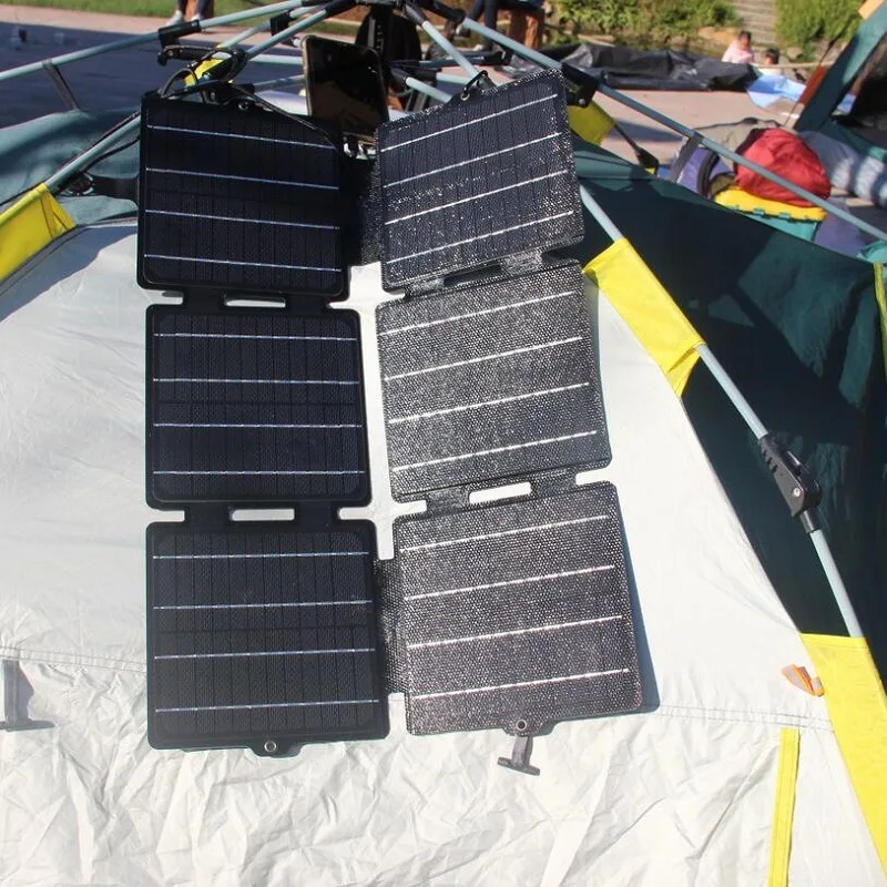 Imagem -06 - Portable Folding Etfe Painel Solar Preto Dc12v Usb Carga Rápida para Acampamento ao ar Livre Placa pv 42w