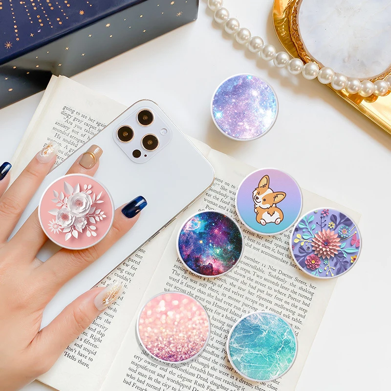 Phone Holder Mandala Flower Foldable Finger Ring Mobile Phone Grip Tok Holder Stand Mobile Phone Accessories Phone Grip tok