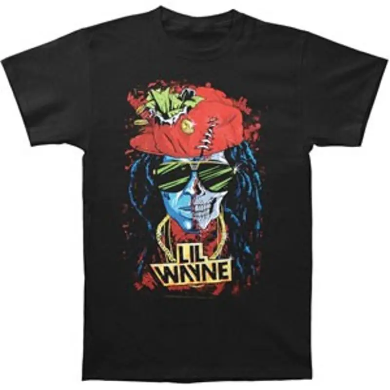 

Мужская футболка Lil Wayne Half Skull Small Black