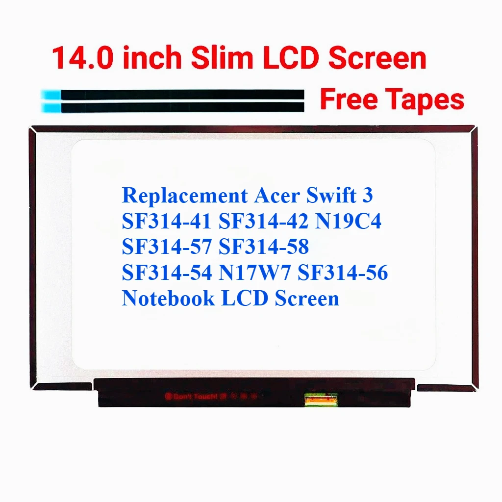 For Acer Swift 3 SF314-41 SF314-42 N19C4 SF314-57 SF314-58 SF314-54 N17W7 SF314-56 FHD Laptop LCD Screen Replacement 1920x1080
