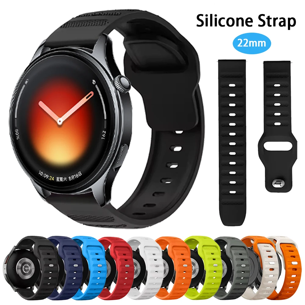 22mm Silikonarmband für Xiaomi Watch 5/2 Pro Farbe 2 Mi Watch S1 S2 S3 S4 Sportarmband für Amazfit Active Max 48mm Uhrenarmbänder