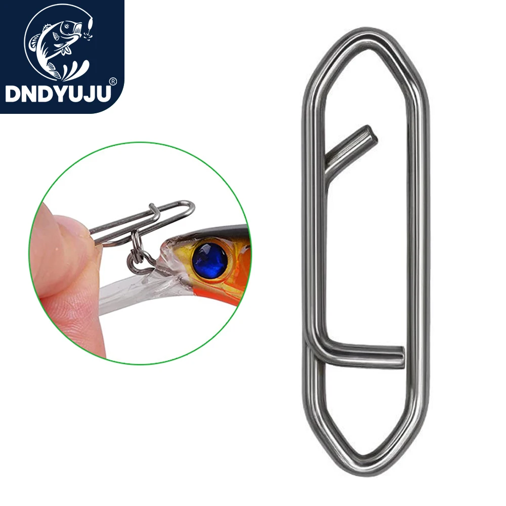 DNDYUJU 20pcs Tip Snap Fishing Lure 304Stainless Steel Fishing Barrel Swivels Pin Lure Fishing Connector Accessories Pesca Tools