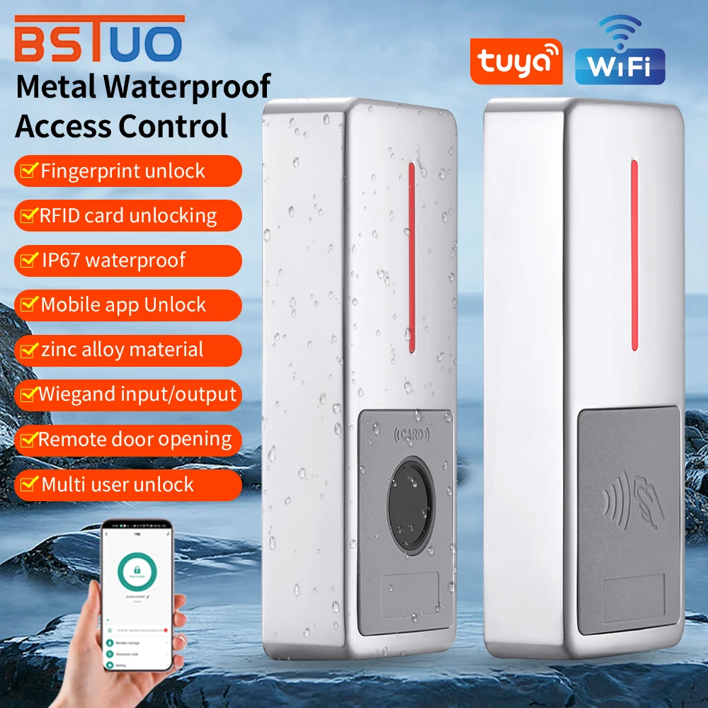 

Приложение Tuya Smart IP67, водонепроницаемый контроль доступа, универсальная машина, устройство чтения RFID-карт, 125 кГц/13,56 МГц, поддержка Wi-Fi, удаленная открытая дверь