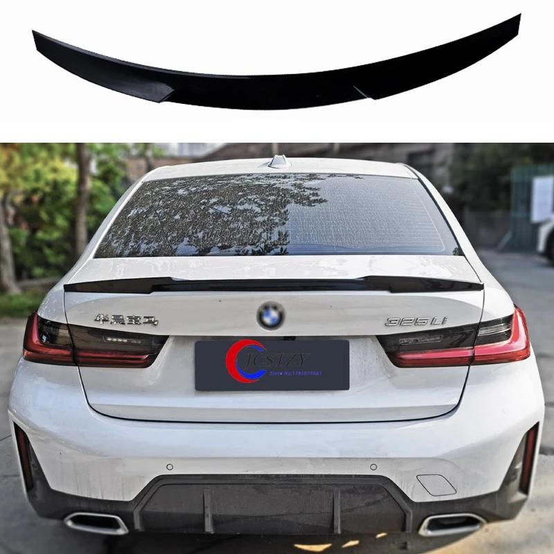 For 2019-2022 BMW 3 Series G20 G28 Sedan Rear Trunk Lid Spoiler Wings M4 Style ABS Material Black Car Tuning BodyKit Accessories
