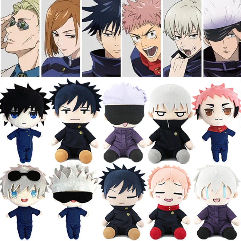 Jujutsu Kaisen Plush Dolls Anime Plushie Toys Gojo Satoru Yuji Itadori Inumaki Toge Soft Stuffed Figure Cosplay Peluche Pillows