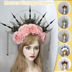 Gothic Lolita Halo Crown  DIY Material Vintage Church Mary Baroque Tiara Headwear DIY Kit Photoshoot Cosplay Hair Accessories