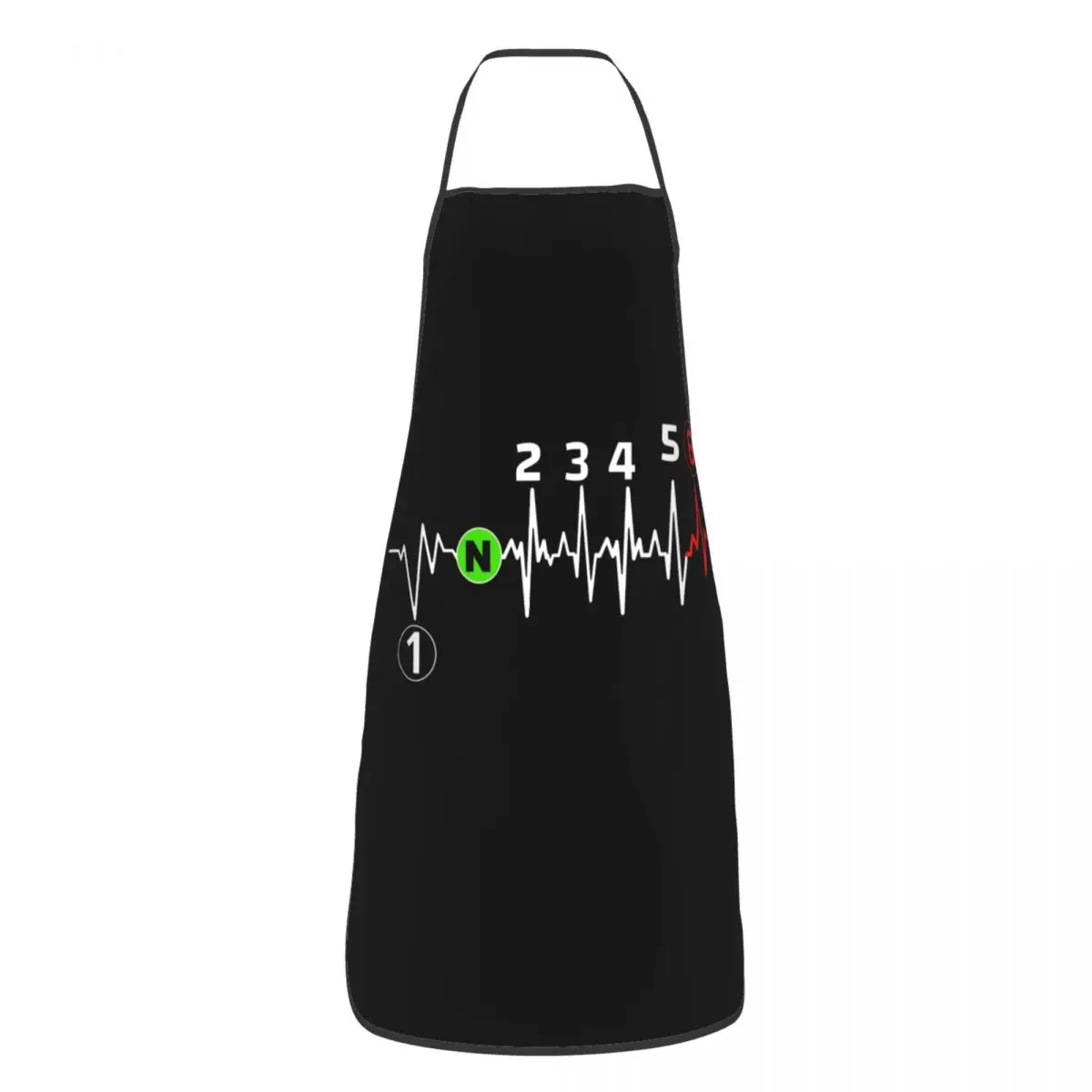 Motorbike Heartbeat 1n23456 Apron for Women Men Bib Bike Motocross Motor Sport Cooking Kitchen Tablier Cuisine Chef Painting