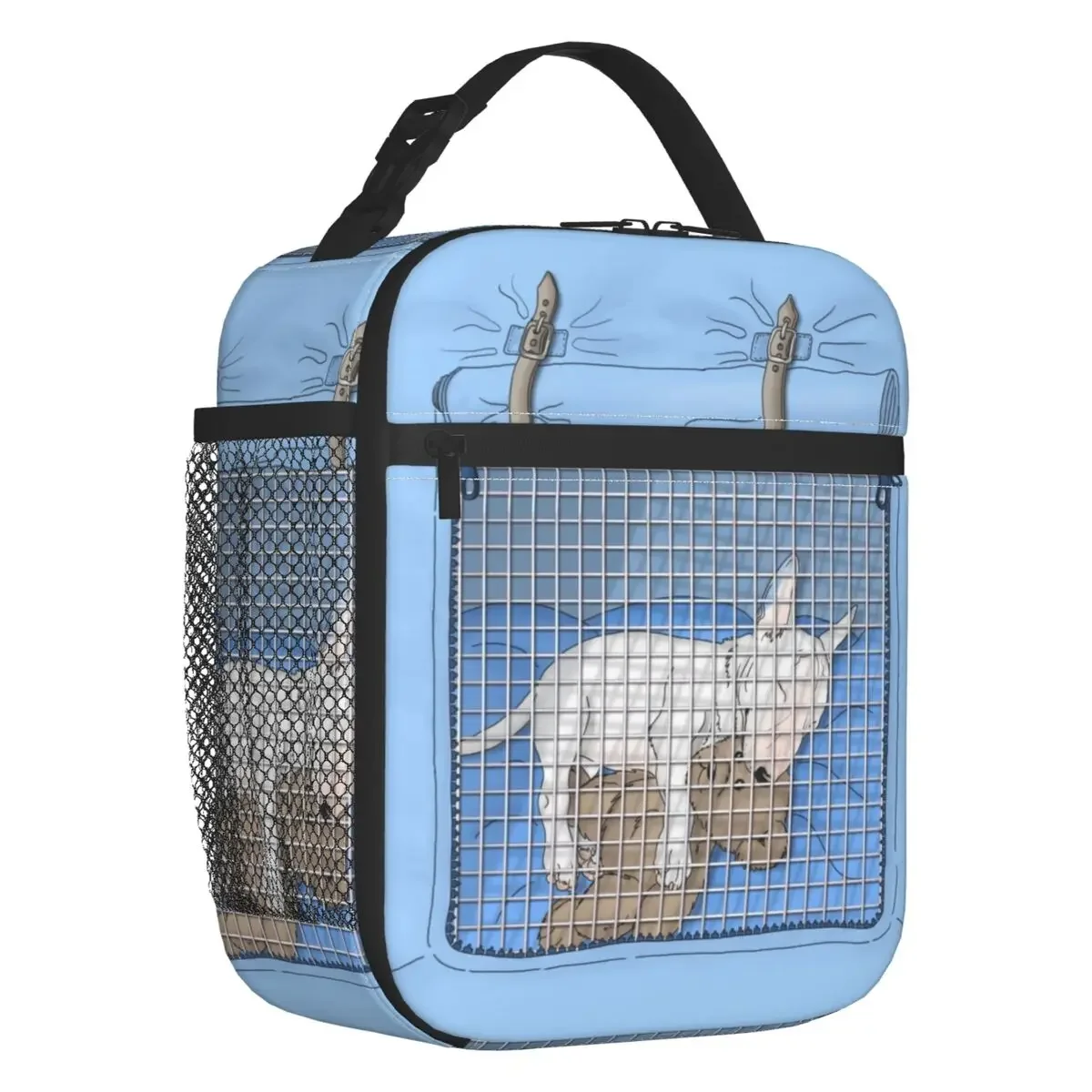 Cute Bull Terrier Thermal Insulated Lunch Bag Women Puppy Dog Resuable Lunch Tote for Work School Travel Multifunction Food Box