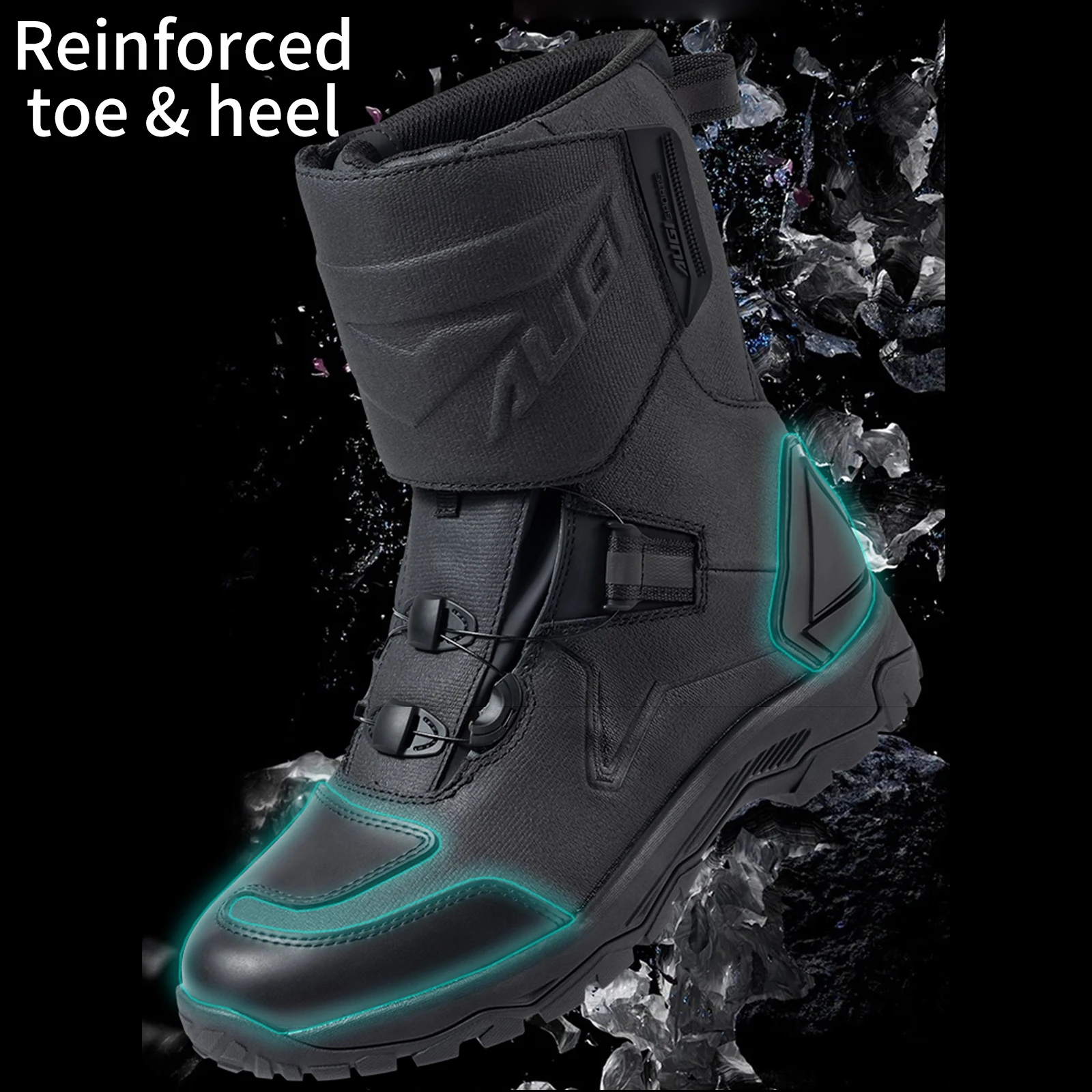 عالية الجودة جلد البقر مقاوم ل - مراجعة Motorcycle Boots Waterproof Riding وسعره